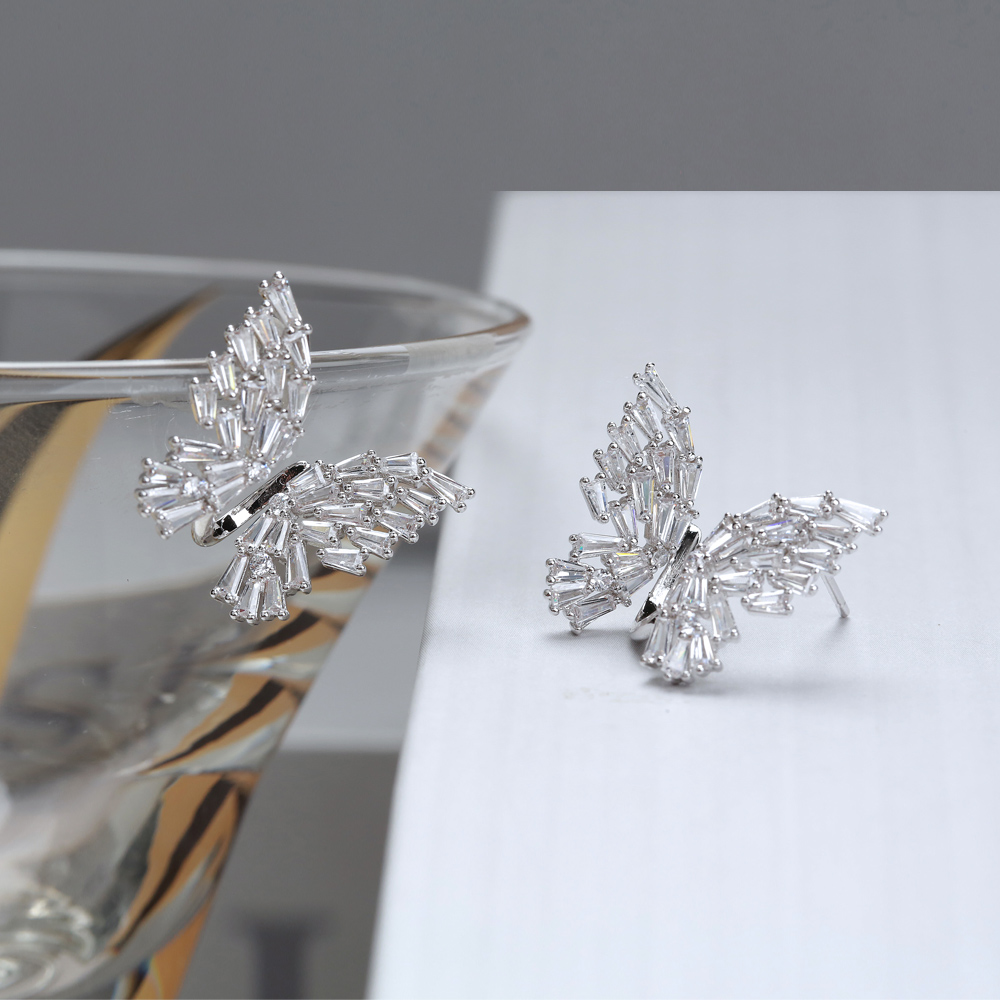 T鑽蝴蝶針式耳環1297442K101銀飾