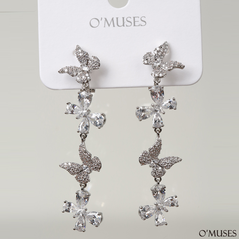 密鑲蝴蝶夾式耳環21-7736