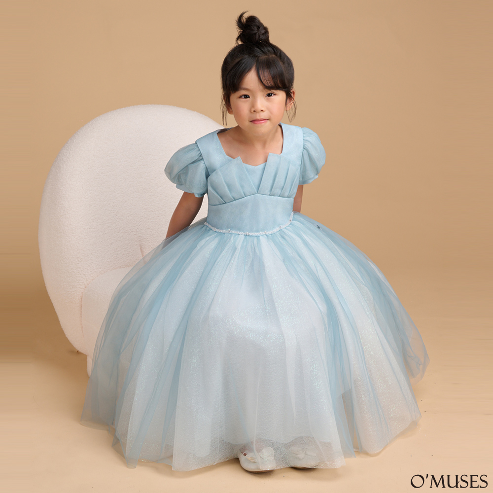星光網紗藍色女童花童禮服58-51652