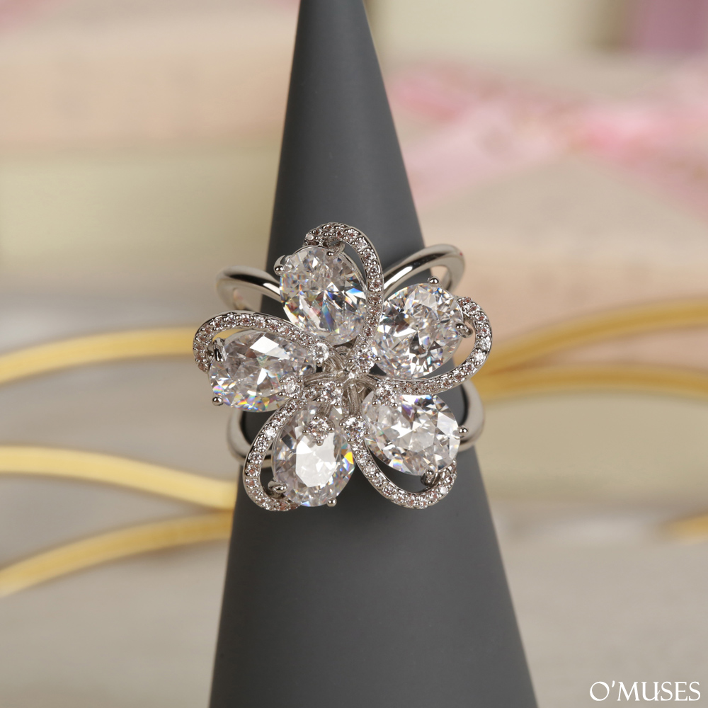 花朵兩用戒指絲巾釦6210677K231