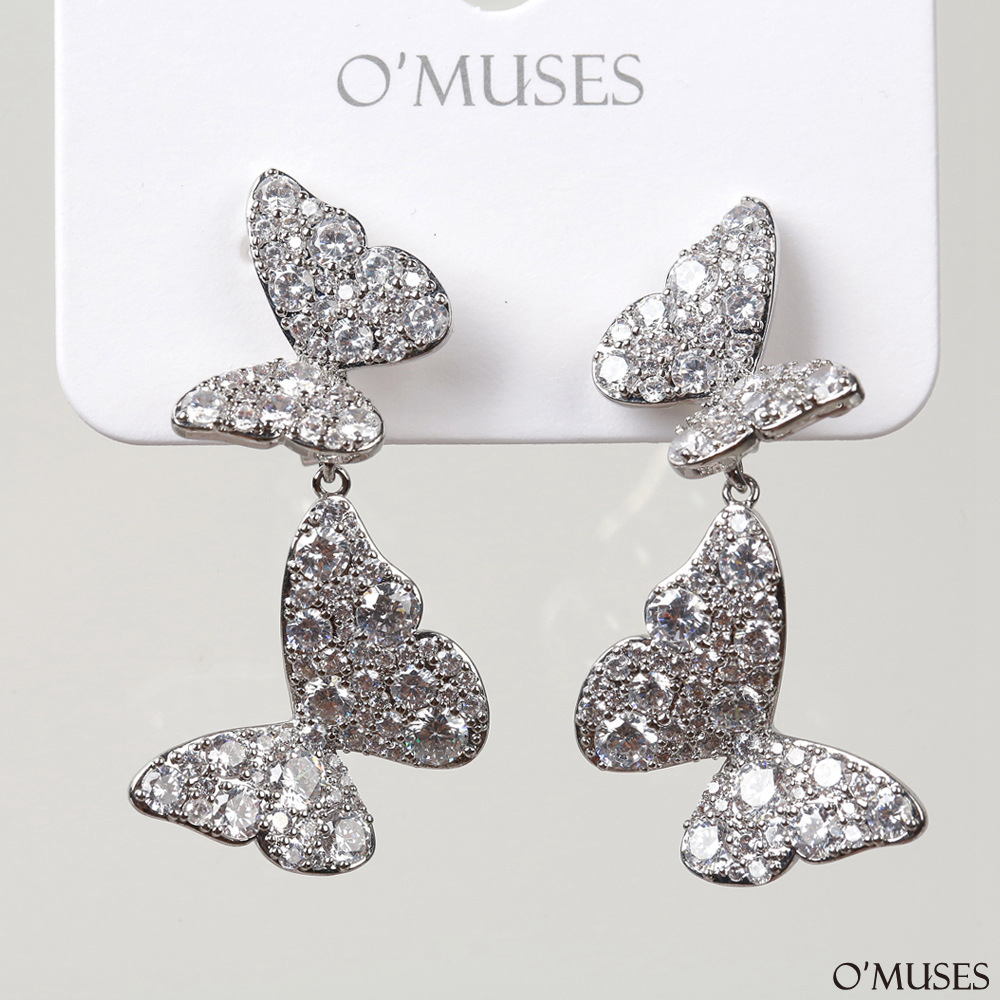 密鑲蝴蝶夾式耳環21-7745