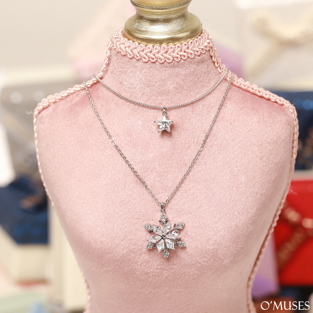 雙層轉運花財項鍊21-12159