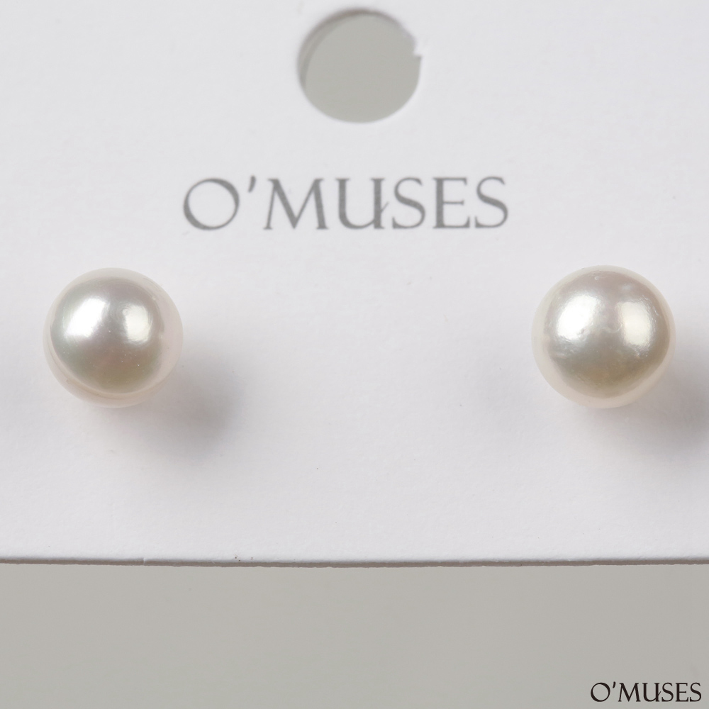 天然真珠針式耳環21-7758