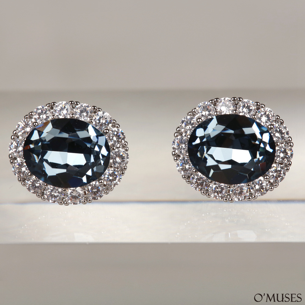 藍鑽針式耳釘耳環21-7799