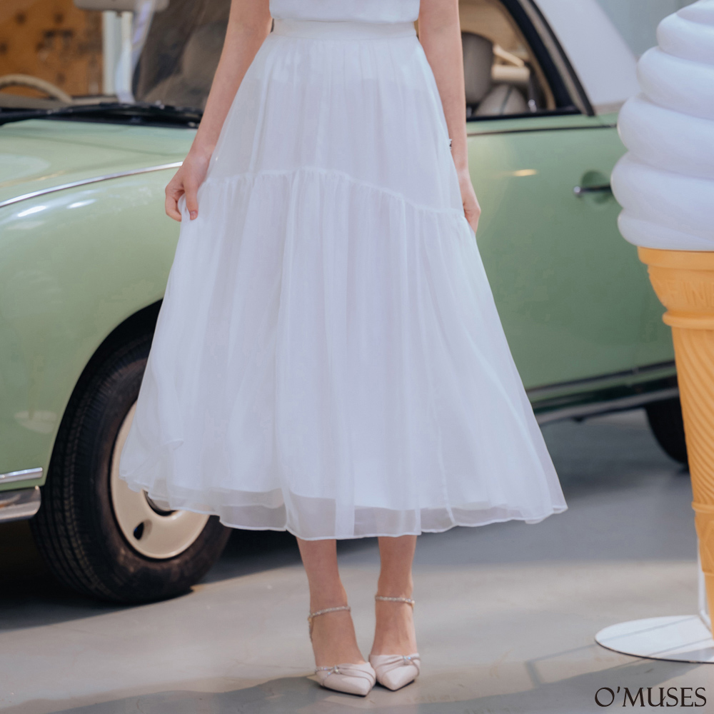 雪紡白色飄紗仙女長裙13-32328