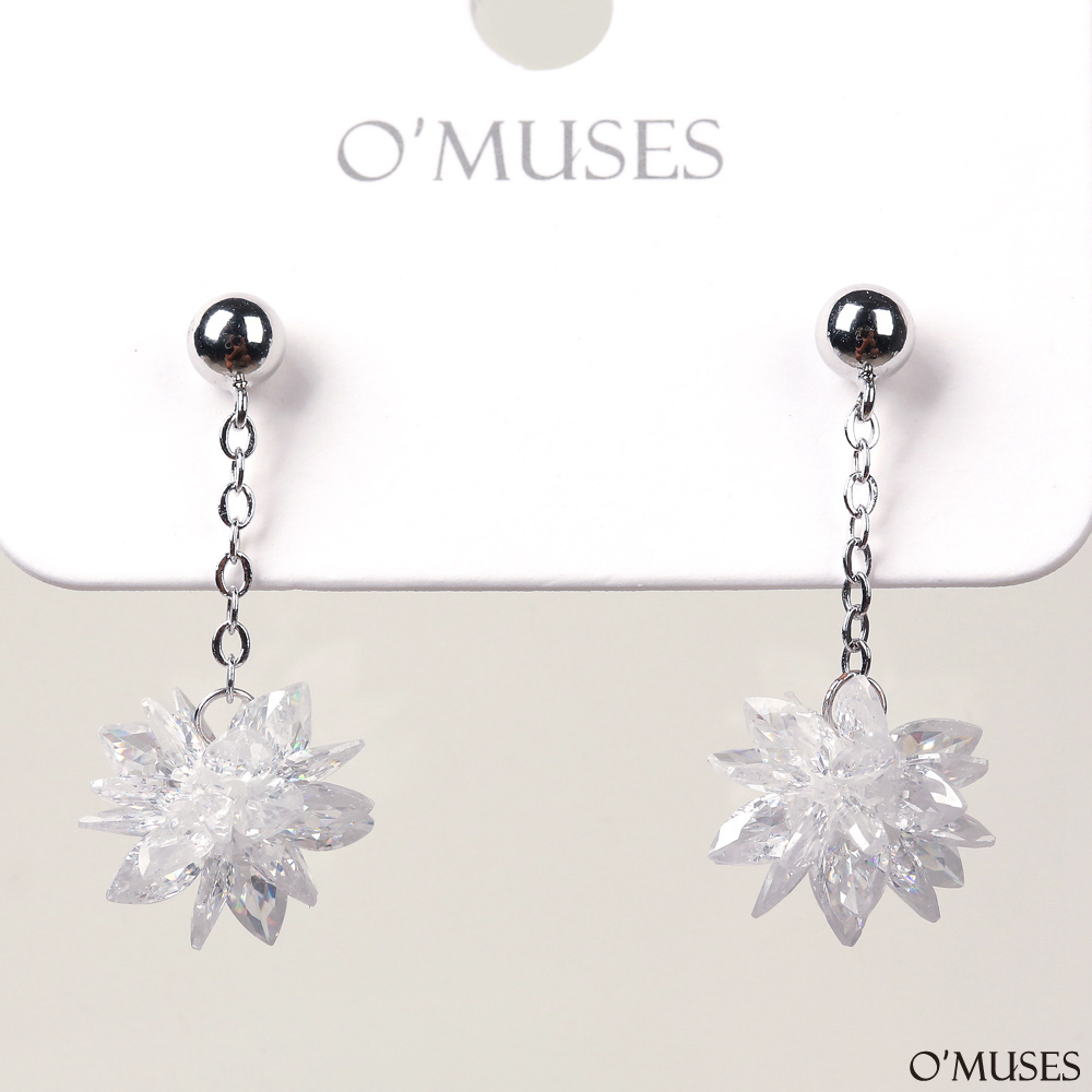 垂墜水晶針式耳環21-7804